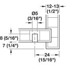 Häfele Rückwandverbinder Rückwandhalter Ixconnect RPC D 5/24