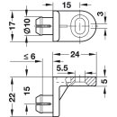 Häfele Rückwandverbinder Rückwandhalter zum Einclipsen der Rückwand 24 mm Kunststoff weiss