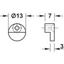 Häfele Glashalter Kunststoff transparent für 4mm Glas