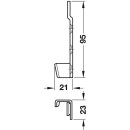 Häfele Möbel Bettverbinder 95x23x21mm Stahl 4 Schließteile (2 Linke und 2 Rechte)