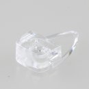 Häfele Spiegelhalter oval Kunststoff transparent 19x10.5mm  für rahmenlose Spiegel