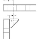 Häfele Eckverbinder Wandverbinder mit Abdeckkappe 18x20mm Kunststoff braun