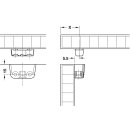 H&auml;fele Korpusverbinder Wandverbinder zum Schrauben 37x15mm weiss