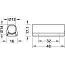 Häfele Loox Schaltergehäuse schwarz für Schalter zum Schrauben mit 12mm Durchmesser