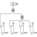 Häfele Loox Multi-Netzteil-Box Verteiler mit Schaltfunktion, 1 Schalter und 3 Netzteilen