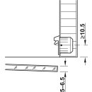 Häfele Schnappverschluss Schnäpper für 5-6.5mm Glastüren