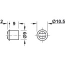H&auml;fele Magnetverschluss Schn&auml;pper zum Einleimen f&uuml;r 9mm Bohrung Haftkraft 1.8kg braun