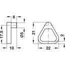 Häfele Fachbodenträger Bodenhalter Kunststoff transparent für Holzböden mit 16mm Fachbodendicke