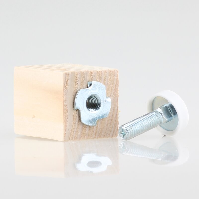 Häfele M8 Verstellschraube Möbelfuß Holzklotz 55x35mm