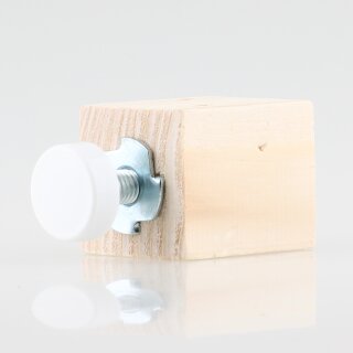 Häfele M8 Verstellschraube Möbelfuß Holzklotz 55x35mm