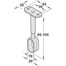 Häfele Mittel-Deckenträger Halterung 30x15mm für Schrankrohre Schrankstangen Kleiderstangen