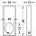 Häfele Kombi Mittel-Deckenträger Halterung verchromt oval 25mm für Schrankrohre Schrankstangen Kleiderstangen