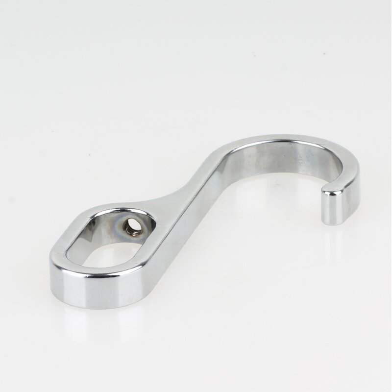 4 Stück Schrankrohrhalter Oval - Silberfarben Für 30x15 Mm Stangen