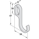 Häfele Einhängehaken Halterung verchromt 30x15mm oval für Schrankrohre Schrankstangen Kleiderstangen