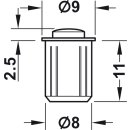 Häfele Anschlagpuffer Türpuffer Türstopper silber für Türen Schränke Schubladen zum Eindrücken in 8mm Bohrungen