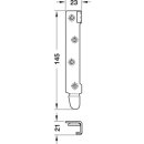 Häfele Möbel Bettverbinder 145x23x21mm Stahl 4 Schließteile (2 Linke und 2 Rechte)