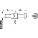 Häfele Verbindungsbolzen 9x38mm Maxifix S35 mit Gewinde M8 Stahl verzinkt