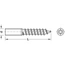 M6 Stockschraube Länge 90mm Stahl verzinkt gewalztes...