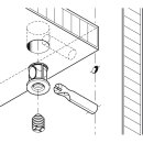 Häfele Verbindergehäuse, Stablofix, Stahl, verzinkt, mit Abdeckrand 262.88.904