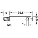 Häfele Verbindungsbolzen, Stablofix, Stahl, verzinkt, für Bohrloch-Ø 7,5 mm 262.88.954