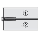 Häfele Klappenscharnier 30mm zum Schrauben Stahl vernickelt Öffnungswinkel 270 Grad