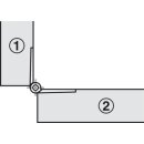 Häfele Klappenscharnier 30mm zum Schrauben Stahl vernickelt Öffnungswinkel 270 Grad
