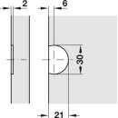 Häfele Klappenscharnier 30mm zum Schrauben Stahl schwarz matt Öffnungswinkel 270 Grad