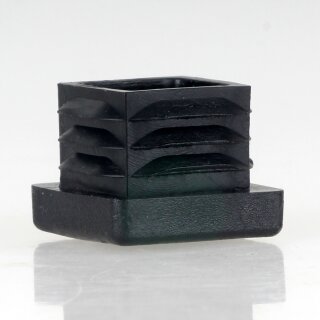 Rohrstopfen Kunststoff schwarz für Vierkantrohre 20x20mm