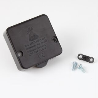 Interbär Einbau-Truhentaster schwarz 1-polig 250V/2A 50x52mm Möbelschalter für Schrankbeleuchtung