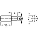 Häfele Bodenträger H3106 für Holz 5/7mm Stahl verzinkt (20 Stück)