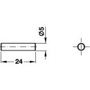 Häfele Bodenträger H3102 für Holz 5mm Stahl vernickelt (20 Stück)