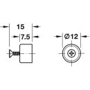 Häfele Bodenträger H3140 für Holz oder Glas braun mit Schraube (20 Stück)