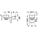 Häfele Bodenträger H3136 für Glasböden 5mm mit breiter Kunststoffauflage (20 Stück)