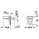 Häfele Bodenträger H3129 für Holz oder Glas 3mm mit Kunststoffauflage (20 Stück)