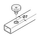 Häfele Glasbodenträger Glasplattenauflage für Glastische Durchmesser 20mm Kunststoff Natur