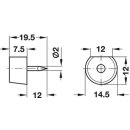 Häfele Bodenträger H3111 für Holz oder Glas KU braun zum Einschlagen (20 Stück)