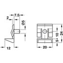 Häfele Bodenträger H3107 für Glasböden 5mm KU weiß mit Einrastsicherung (20 Stück)