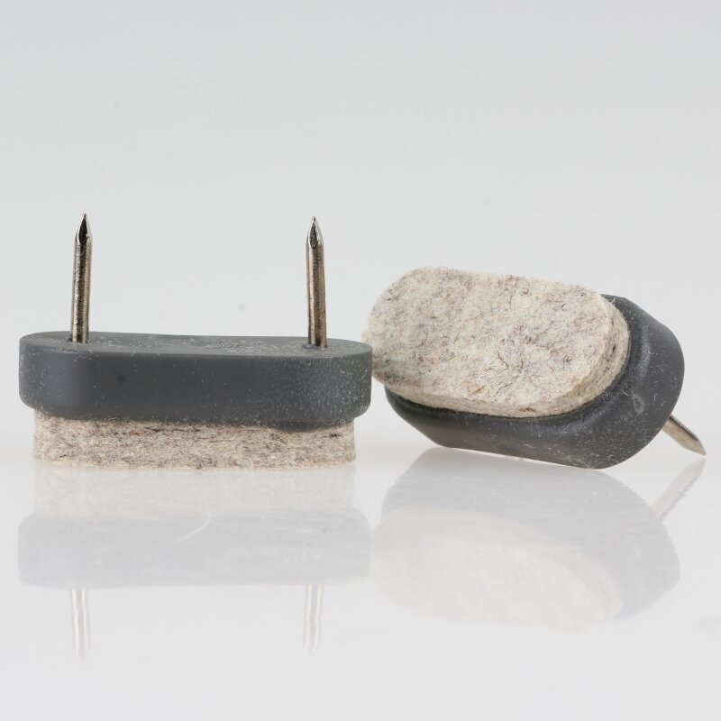 Filzgleiter grau 38x18mm mit Nagel zum Einschlagen kaufen, 1,44