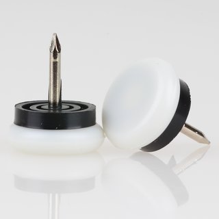 Möbelgleiter 20 mm Kunststoff natur rund mit beweglichem Nagel