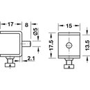 Häfele Bodenträger für 12-13 mm Glasböden mit Sicherungsschraube