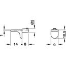 H&auml;fele Bodentr&auml;ger f&uuml;r Holzb&ouml;den mit 2 Keilnasen zum Einstecken in 5 mm Bohrloch