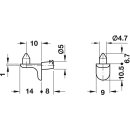 Häfele Bodenträger für Holzböden mit Steckzapfen in 5 mm Bohrloch