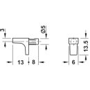 Häfele Bodenträger zum Einstecken in 5mm Bohrloch für Holz oder Glasböden mit Kunststoffauflage transparent