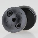 M&ouml;belgleiter Kunststoff 25 mm schwarz zum Schrauben