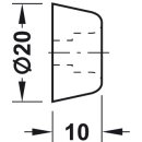 Häfele Türstopper Wandtürstopper Gummi 20mm zum Schrauben schwarz