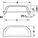 Häfele Muschelgriff Schalengriff 109x32mm Nickel poliert Lochabstand 96mm