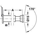 Häfele Türspion 12mm mit Klappe Messing matt vernickelt 31-55mm Türdicke