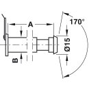 Häfele Türspion 12mm mit Klappe Messing verchromt 31-55mm Türdicke