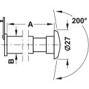 Häfele Türspion 14mm mit Klappe Messing poliert 35-55mm Türdicke