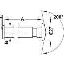 Häfele Türspion 14mm mit Klappe Messing brüniert 50-80mm Türdicke